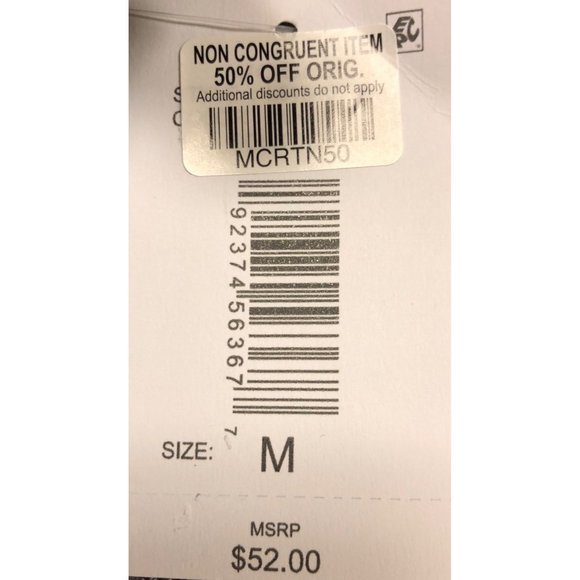 Josie Natori Women's Active Solstice Asymmetrical Cropped Cami Top Size M New - Picture 2 of 2